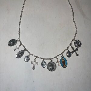 Vintage Fred Segal Religious Charm Necklace